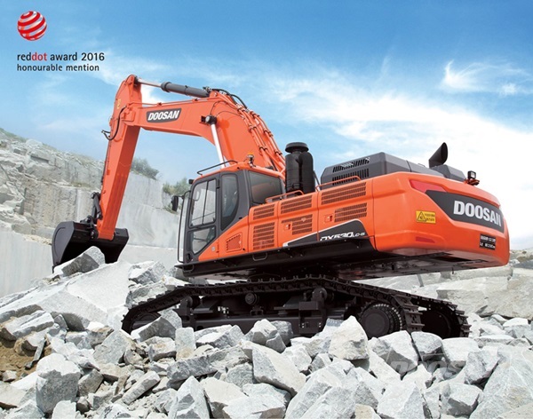 Doosan Infracore Excavator DX Series Wins 'Red Dot Design Award'
